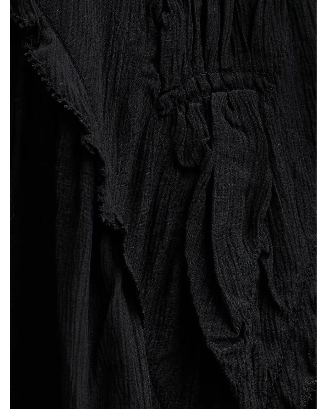 Munthe Black Perilla Ruffled Top