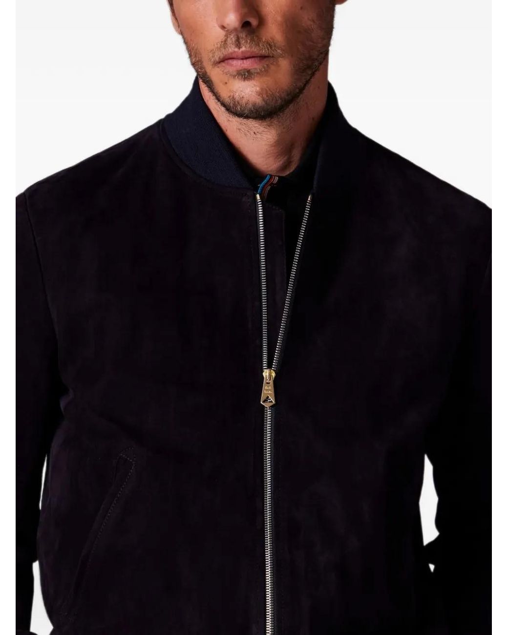 Paul Smith Black Suede Bomber Jacket for men