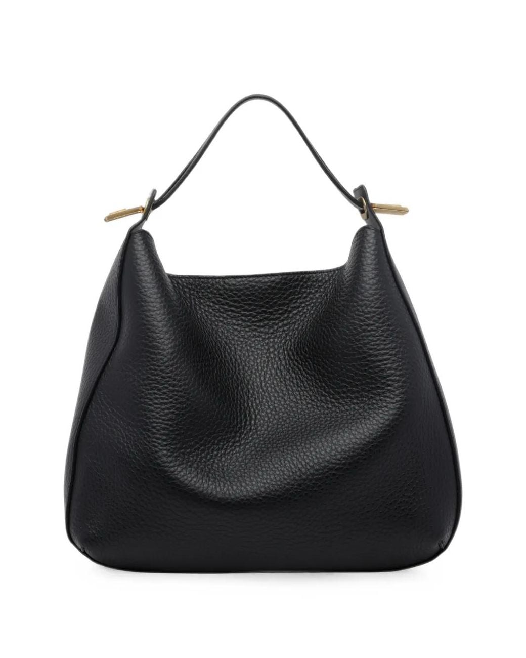 Fabi Black Lilly Leather Shoulder Bag