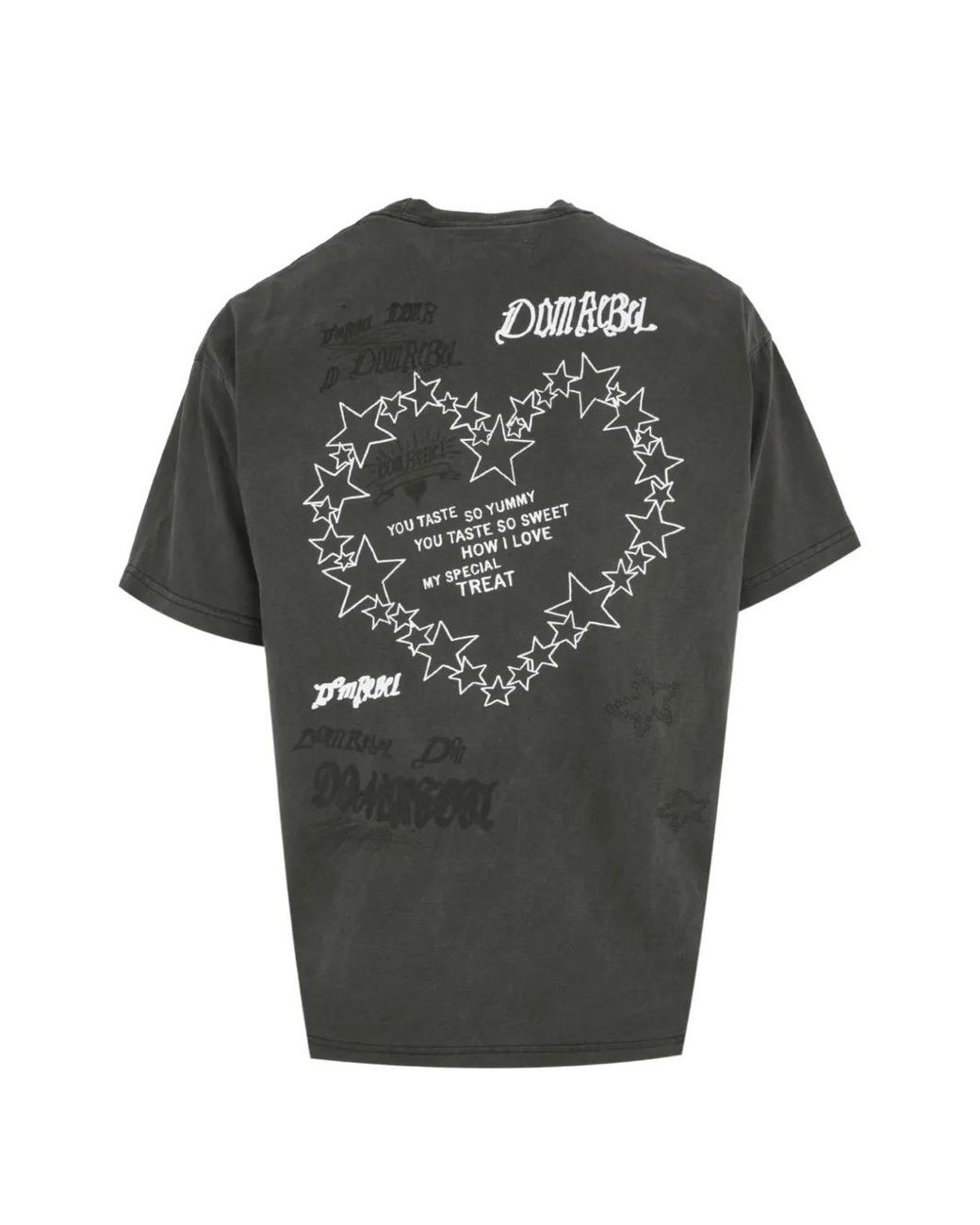 DOMREBEL Gray Treats Graphic T-Shirt for men