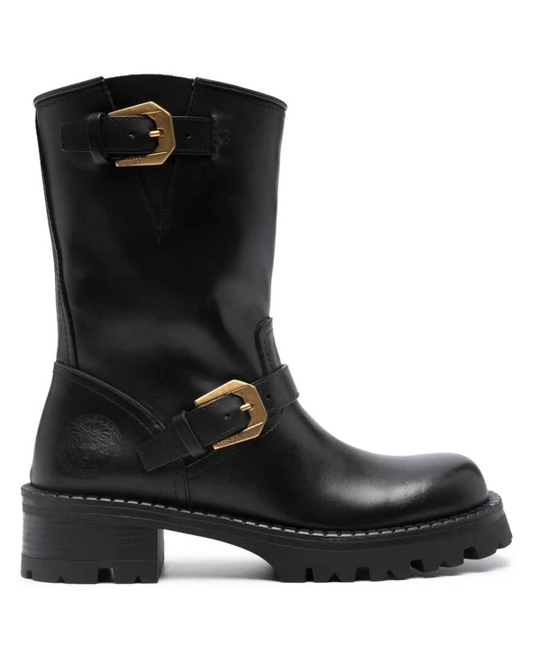 Versace Black Biker Boots