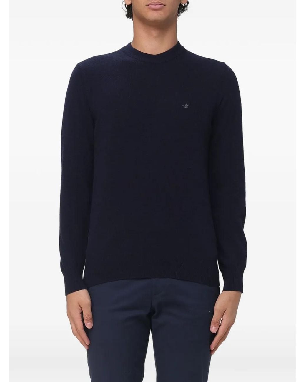 Brooksfield Pullover Mit Ellenbogen-Patch in Blue für Herren