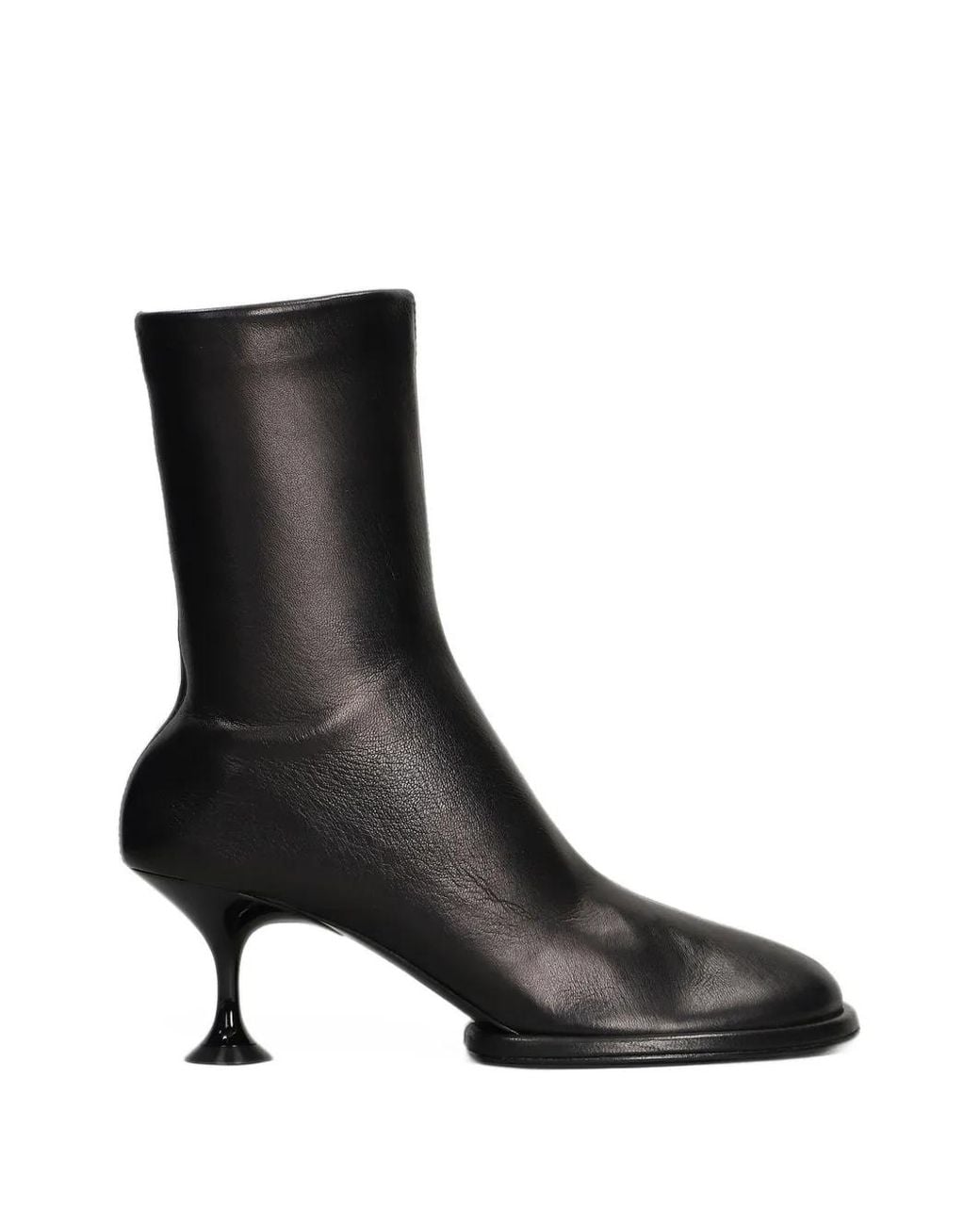 Sergio Rossi Black Pointed-Toe Kitten-Heel Ankle Boots