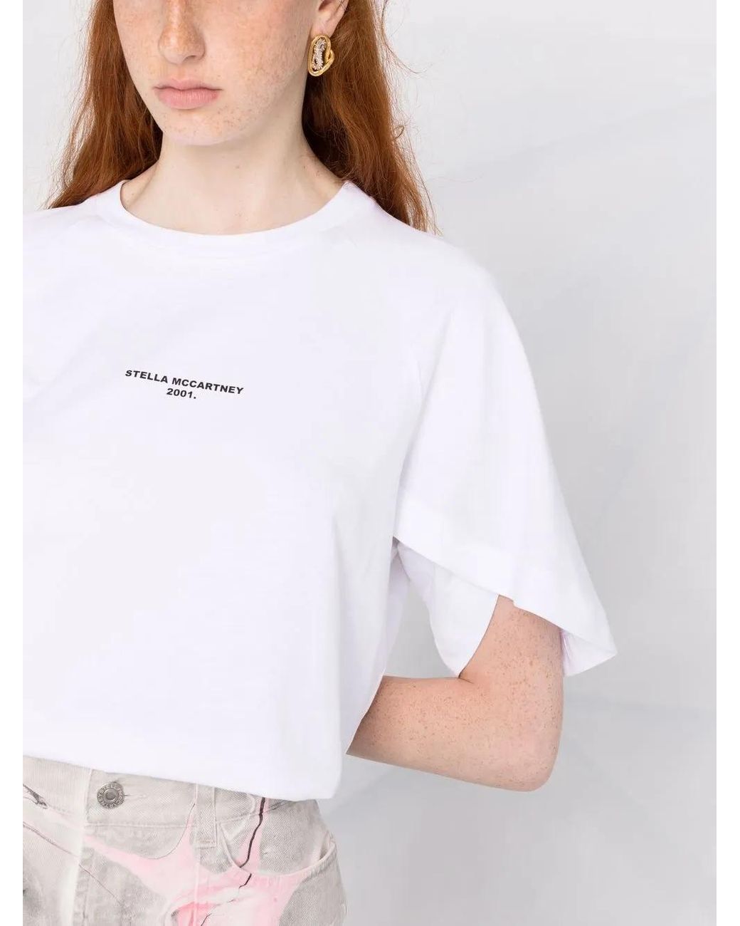 Stella McCartney White 2001 Logo-Print T-Shirt