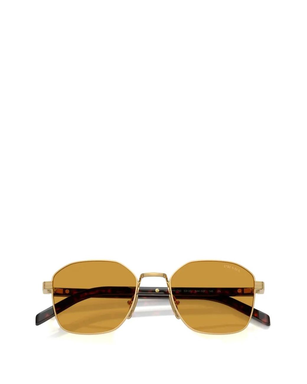 Prada Metallic Geometric-Frame Sunglasses