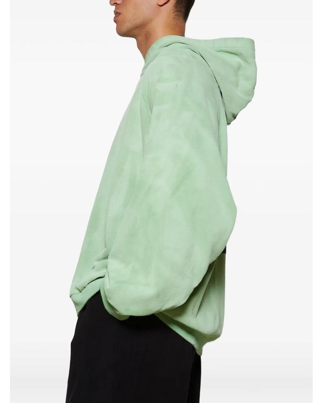 RRR123 Green Graphic-Print Hoodie for men