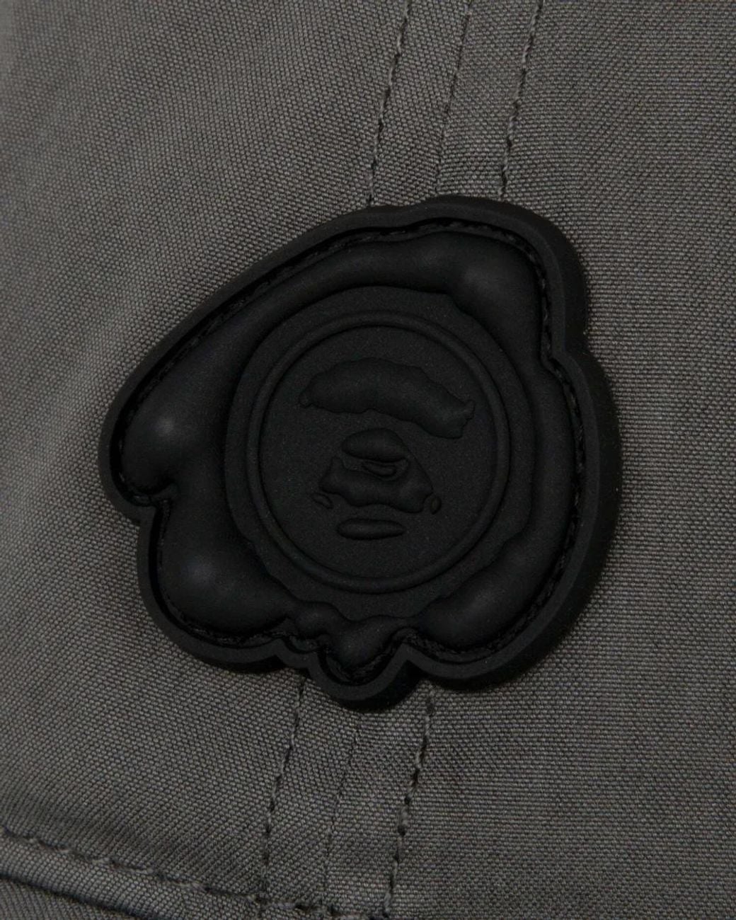Aape By A Bathing Ape Gray Moonface Logo-Patch Cap for men