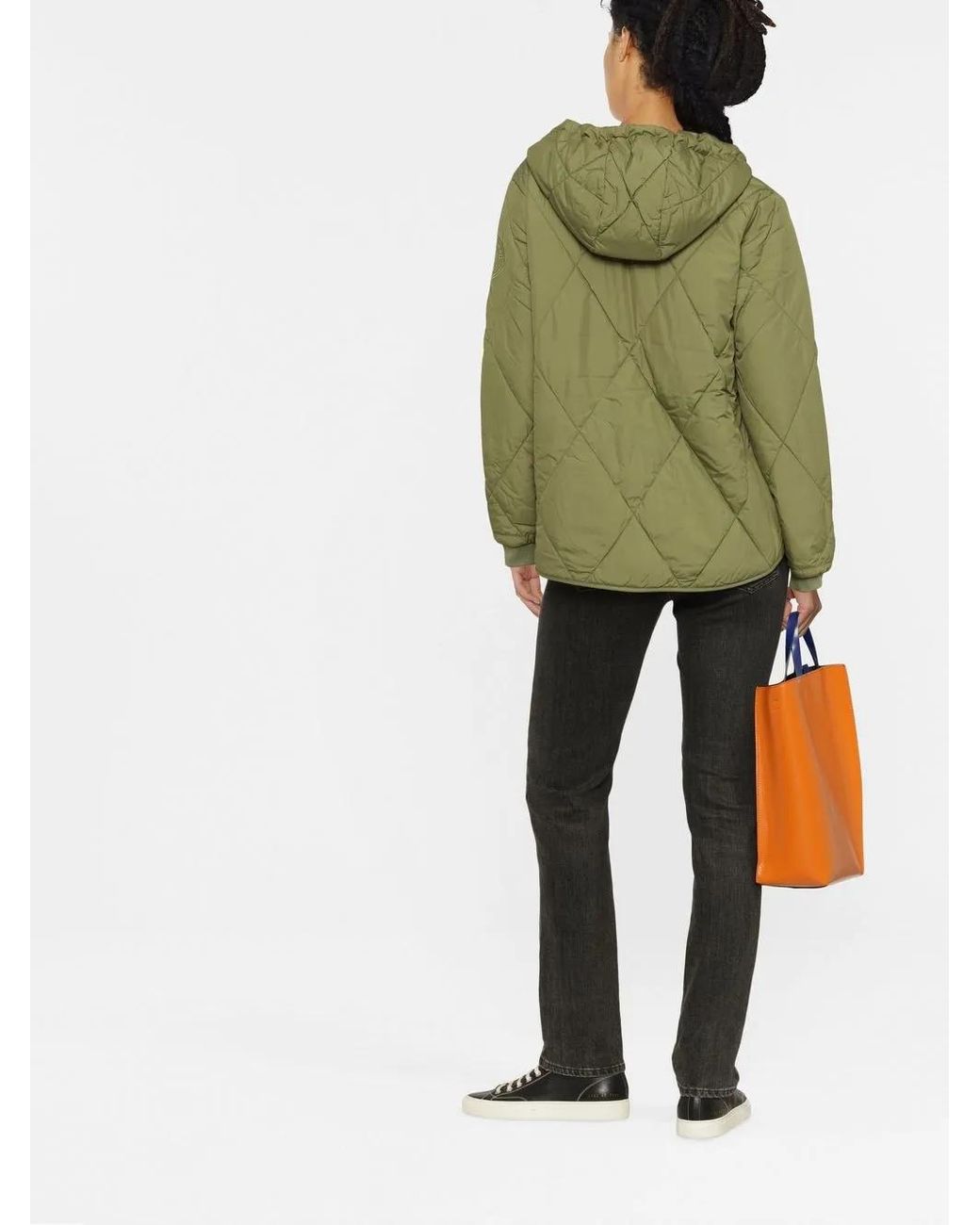 Tommy Hilfiger Green Drawstring-Hood Padded Jacket