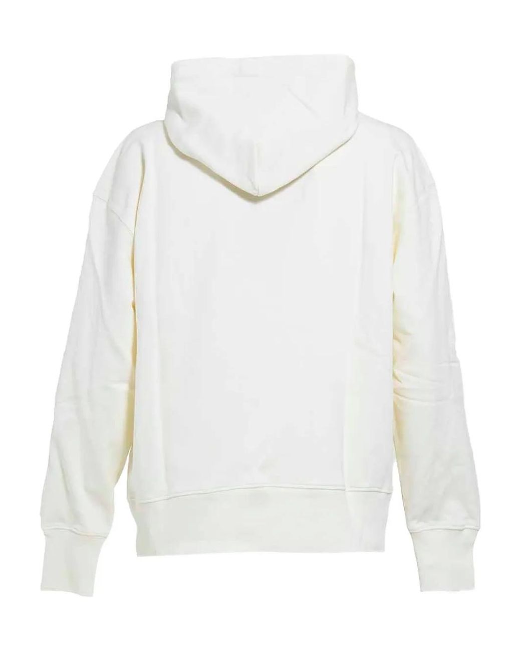 MSGM White Logo-Print Hoodie for men