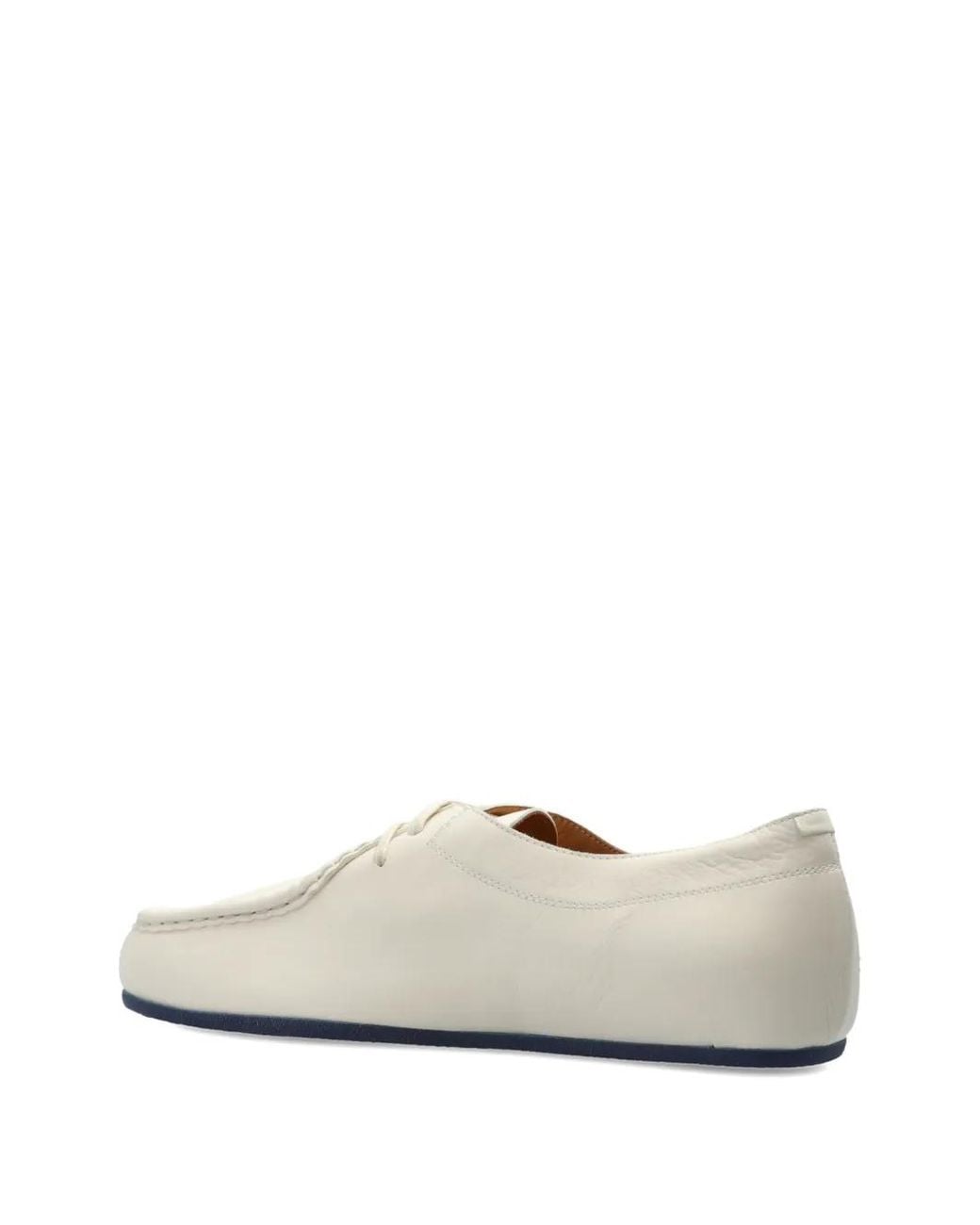 Jil Sander White Leather Lace-Up Shoes