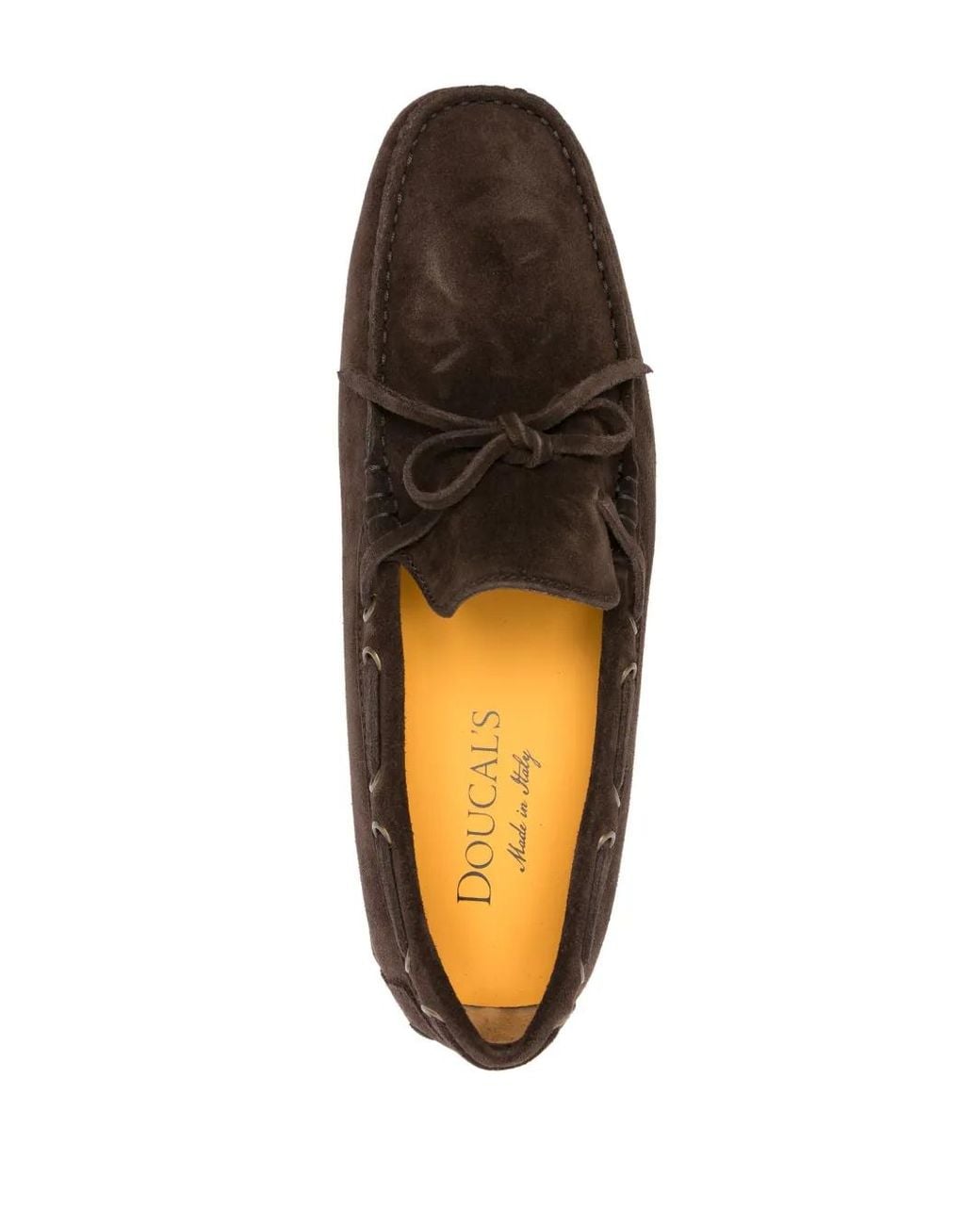 Doucal's Brown Suede Boat Shoes for men