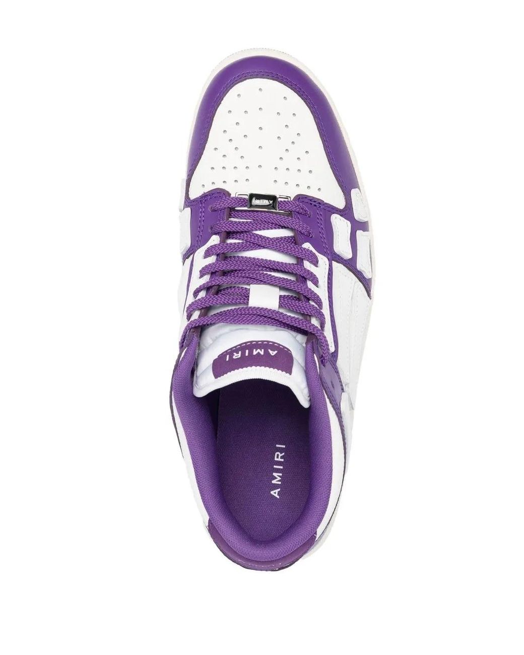 Amiri White Skel Panelled Leather Low-top Trainers for men