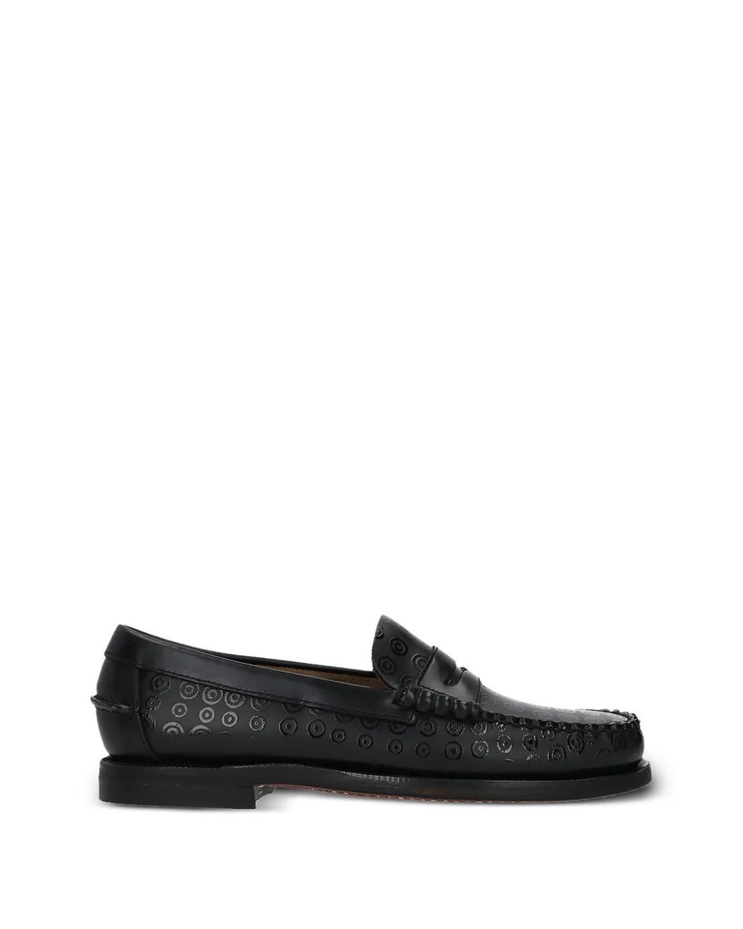 Sebago Black X 10 Corso Como Circles-Print Loafers