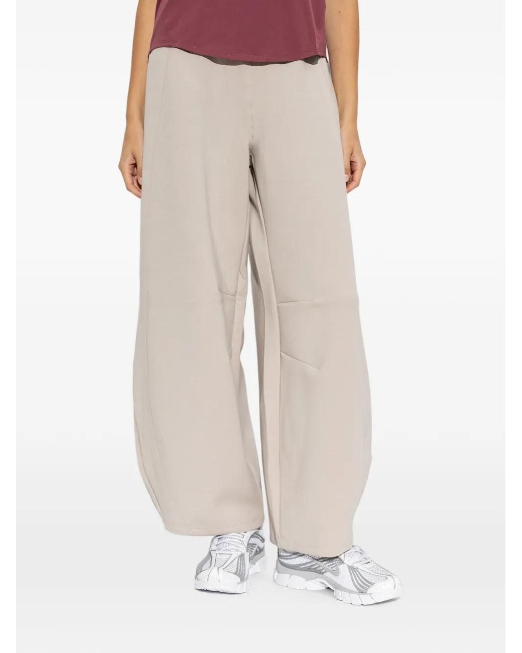 Nike White Logo-Patch Track Pants