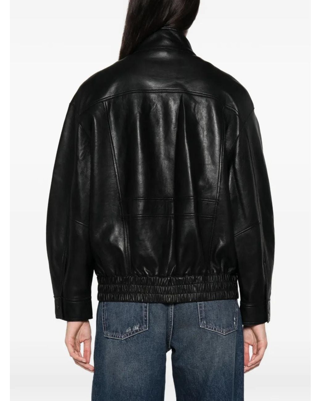 The Jackie Leathers Black Droite Leather Jacket