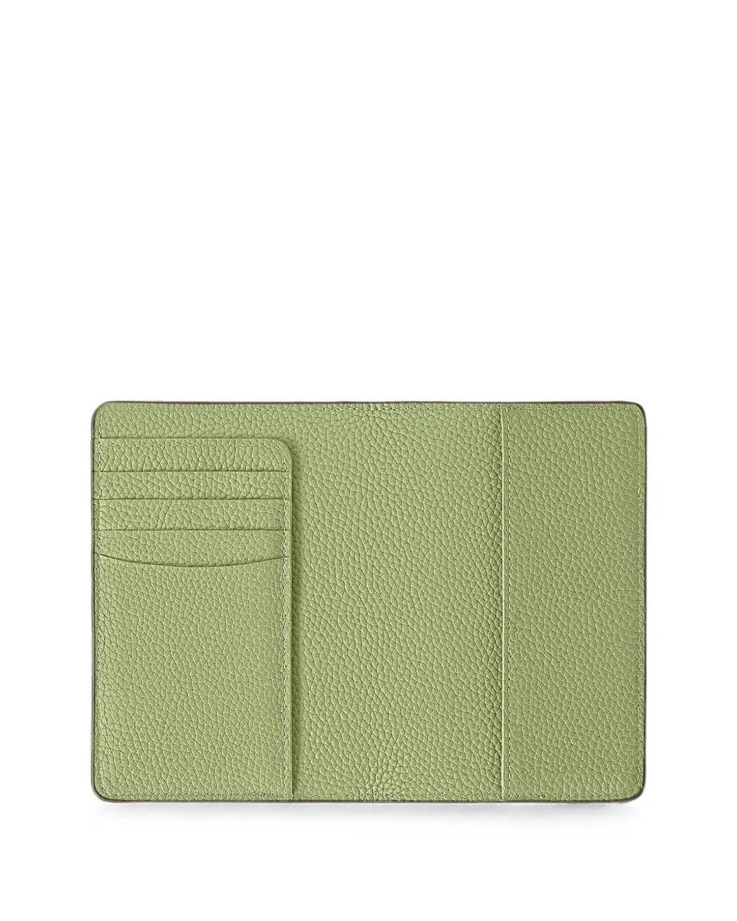 Maison De Sabre Green Leather Passport Holder