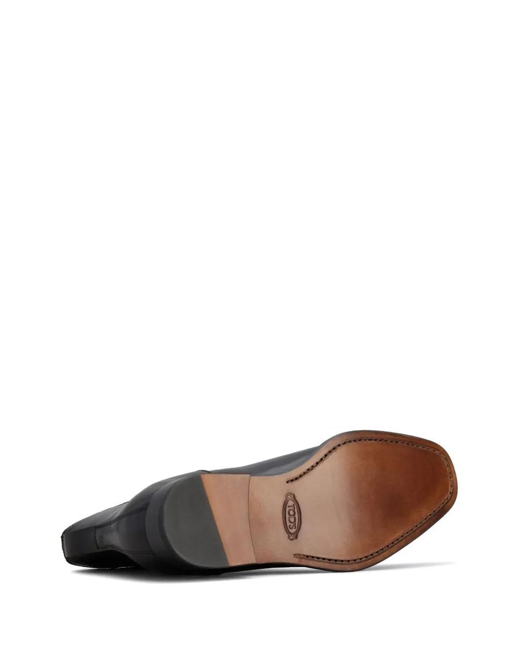 Tod's Black Logo-Plaque Leather Ankle Boots for men