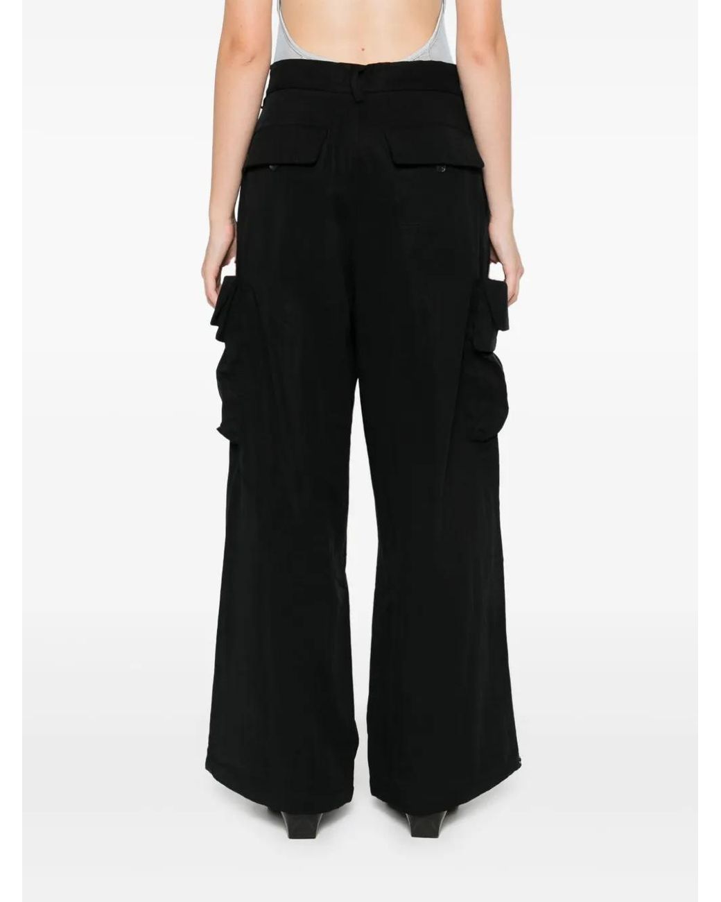 Y-3 Black Drawstring Cargo Trousers
