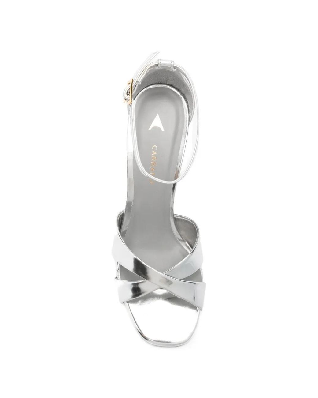 Carrano White Crossover-Strap Sandals