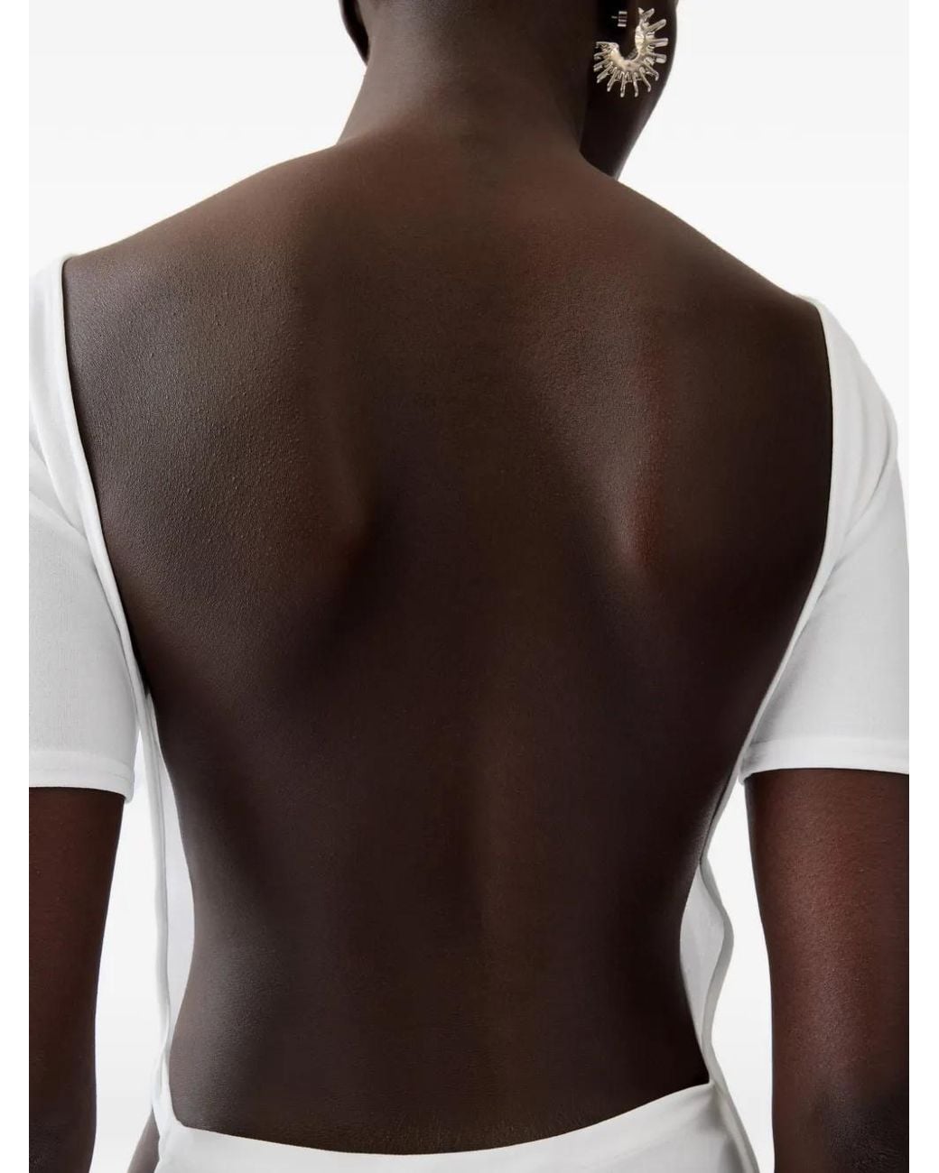 Jacquemus White Asymmetrical Dress With Slit