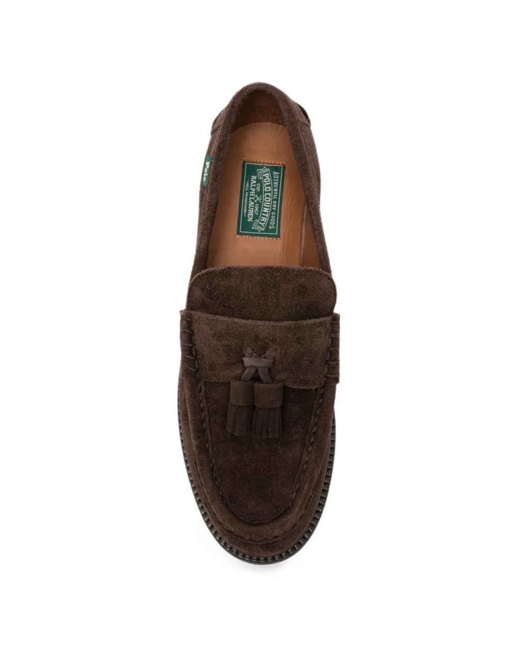 Polo Ralph Lauren Brown Tassel-Detail Suede Loafers for men