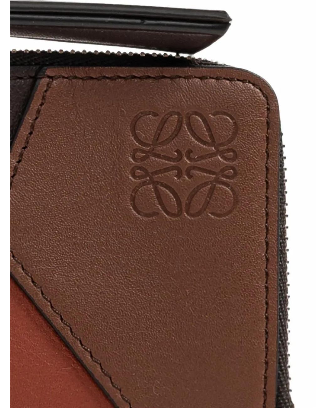 Loewe Brown Puzzle Leather Cardholder for men