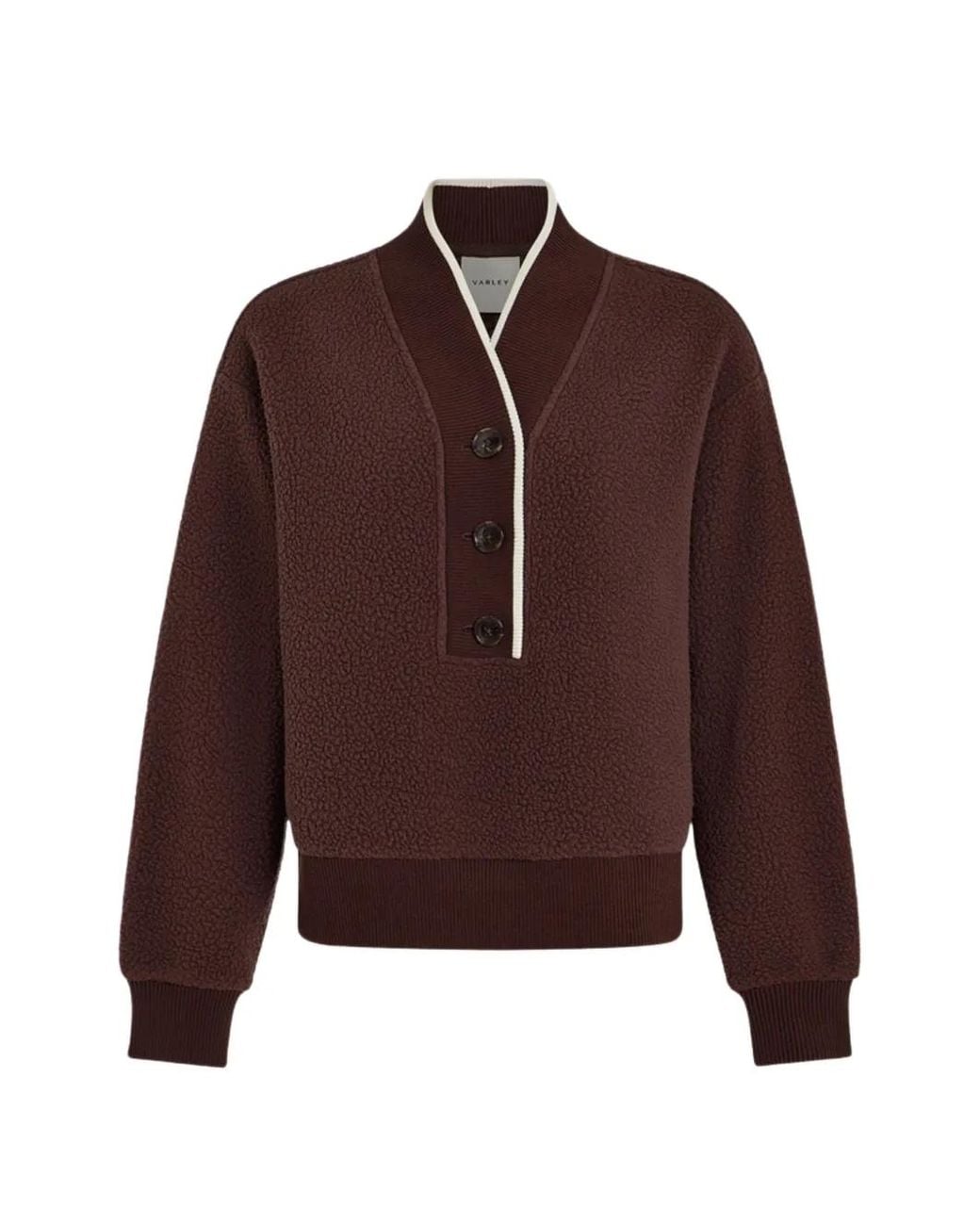 Varley Brown Brenna Button-Neck Jacket