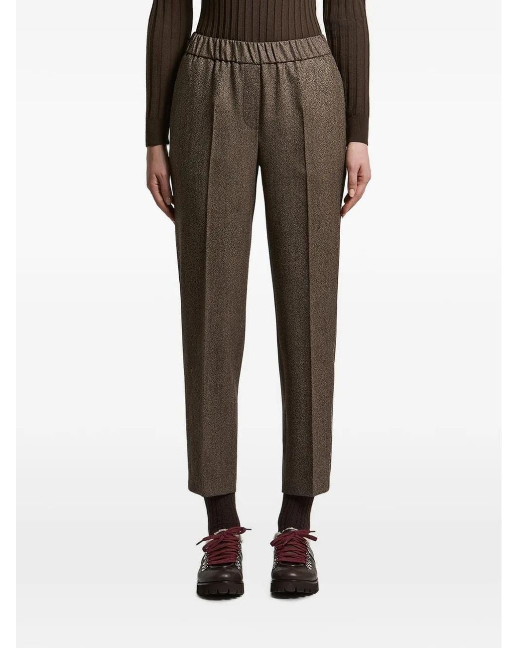 Peserico Multicolor Pantalon Plissé À Taille Élastiquée