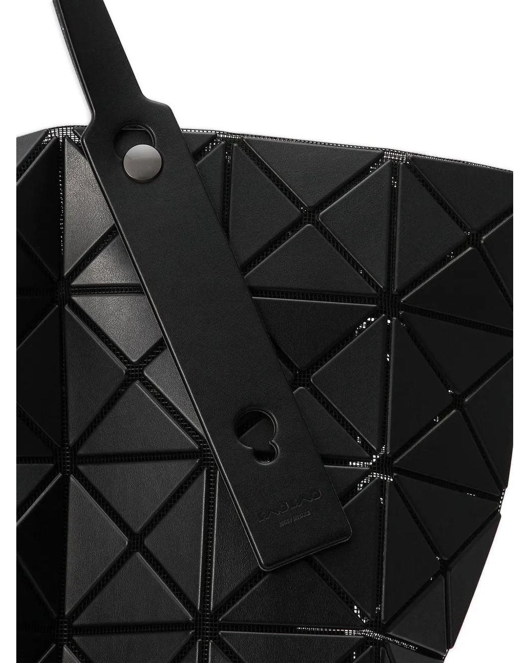 Issey Miyake Black Lucent Geometric-Pattern Shoulder Bag
