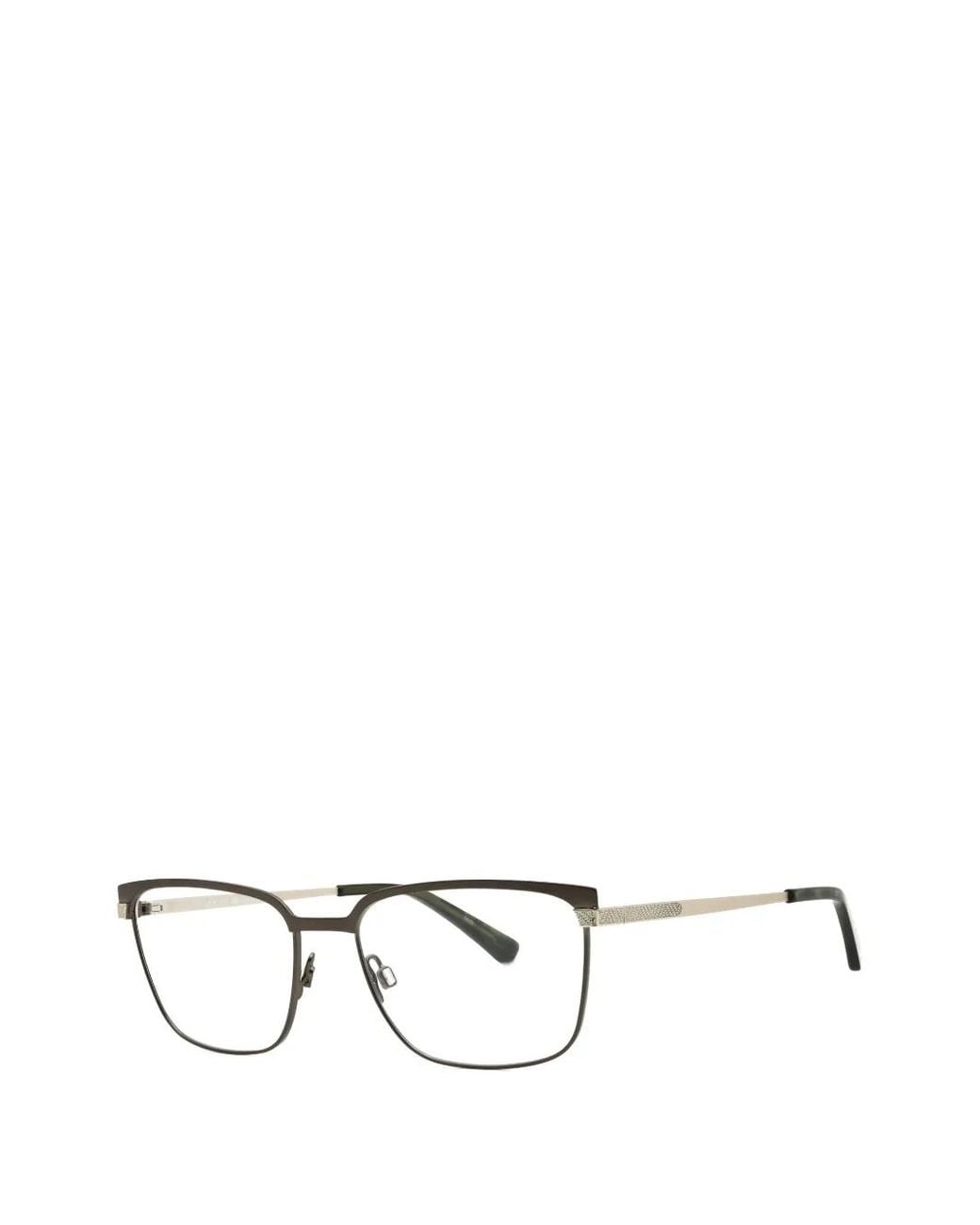 Joseph Abboud Brown Rectangle-Frame Glasses for men
