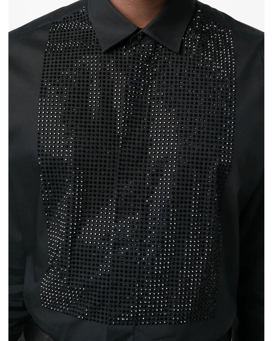 Philipp Plein Black Sartorial Stud-Embellished Shirt for men