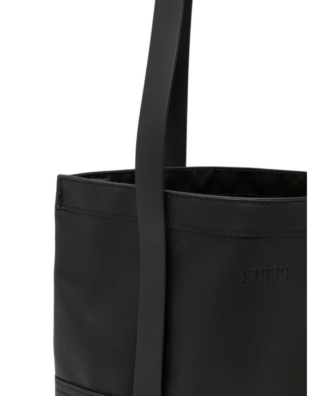 Rains Black Logo-Print Shoulder Bag