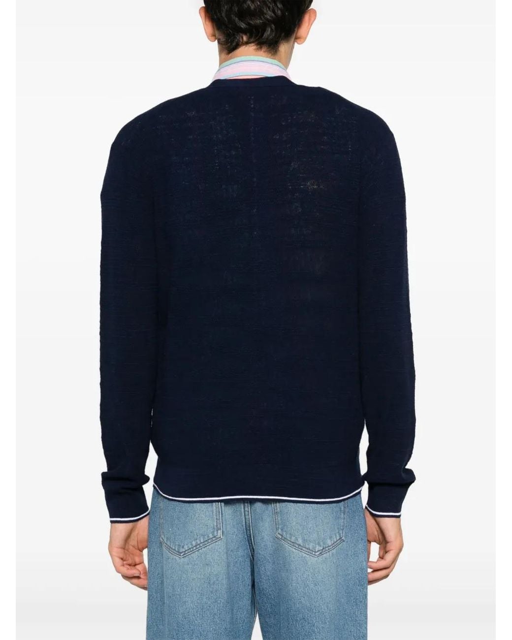 Polo Ralph Lauren Blue Polo Pony-Embroidery Cardigan for men