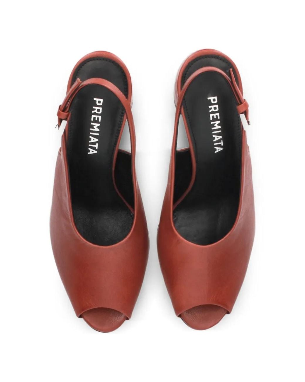 Premiata Red Peeptoe-Pumps Mit Slingback-Riemen