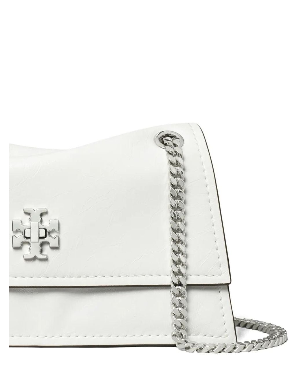 Tory Burch White Mini Kira Turnlock Shoulder Bag