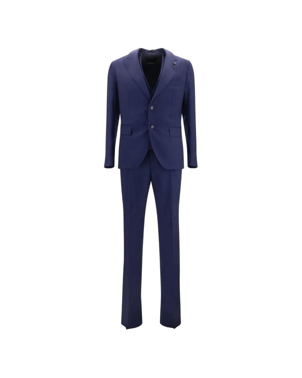 Lardini Blue Single-Breasted Suit (Set Of Three) for men