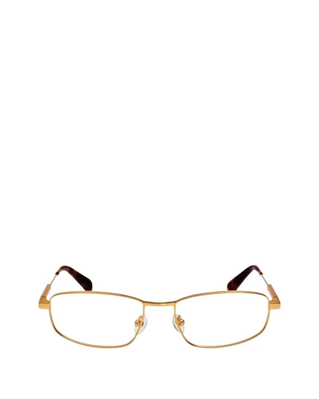 Jacquemus Natural Brille Mit Eckigem Gestell