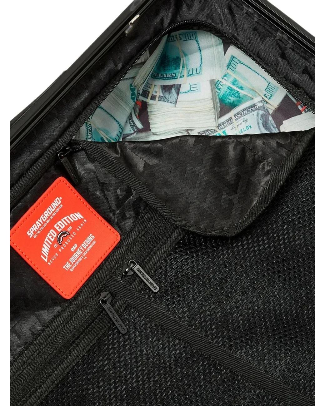 Sprayground Black Moneybear Mogul Carry-On Luggage for men