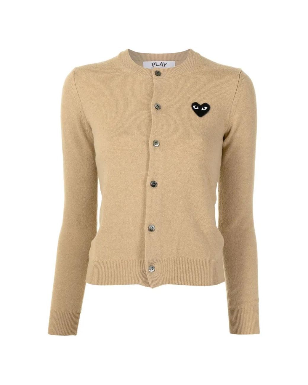 COMME DES GARÇONS PLAY Natural Heart-Patch Cardigan