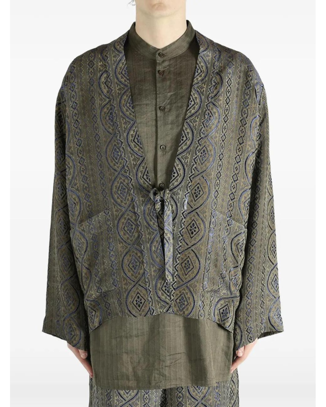 Uma Wang Brown Juno Patterned Jacket for men