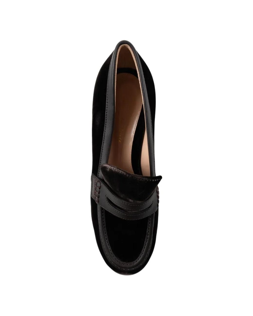 Gianvito Rossi Black Platform Velvet Pumps