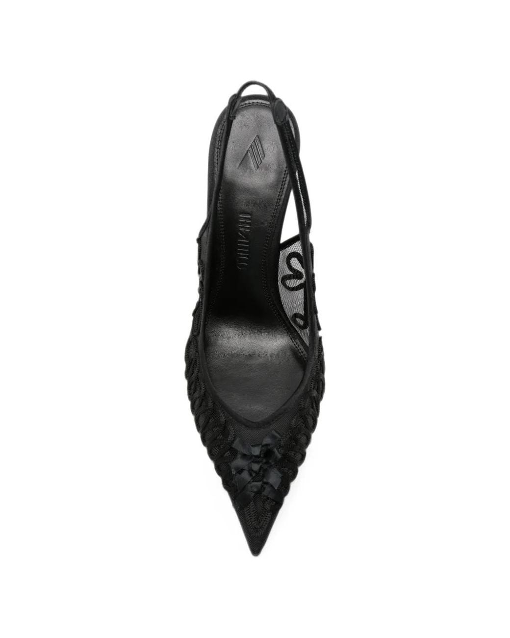 The Attico White Cheope Embroidered Mesh Pumps
