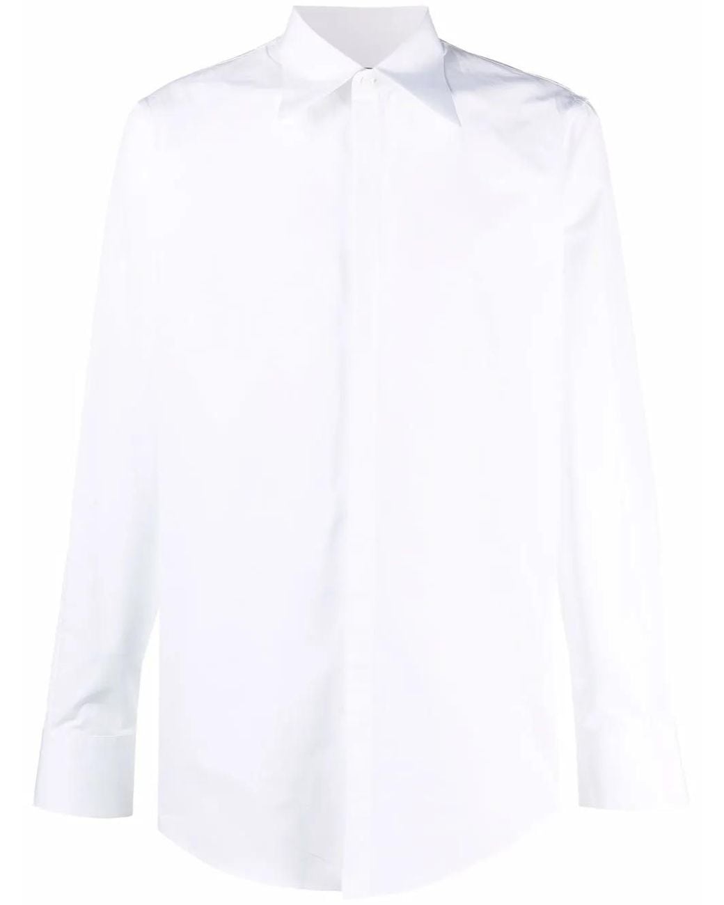 DSquared² White Pointed-Collar Cotton Shirt for men