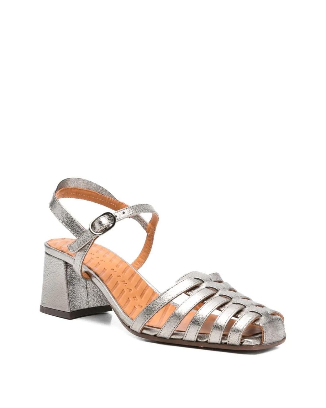 Chie Mihara White Woven Strap Sandals