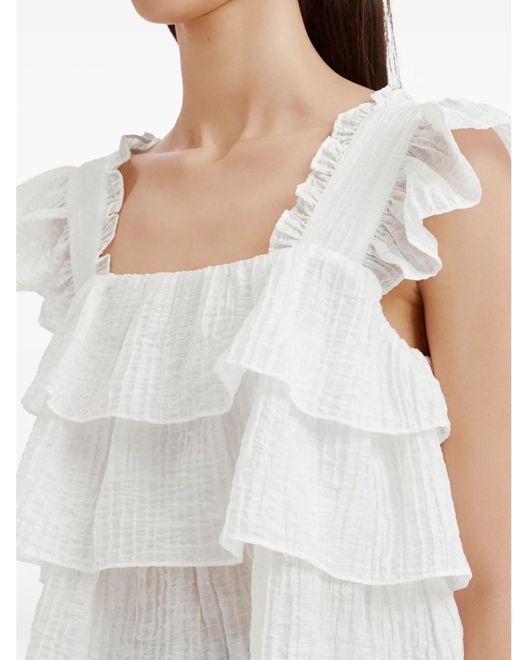 B+ AB Top Met Ruches in het White