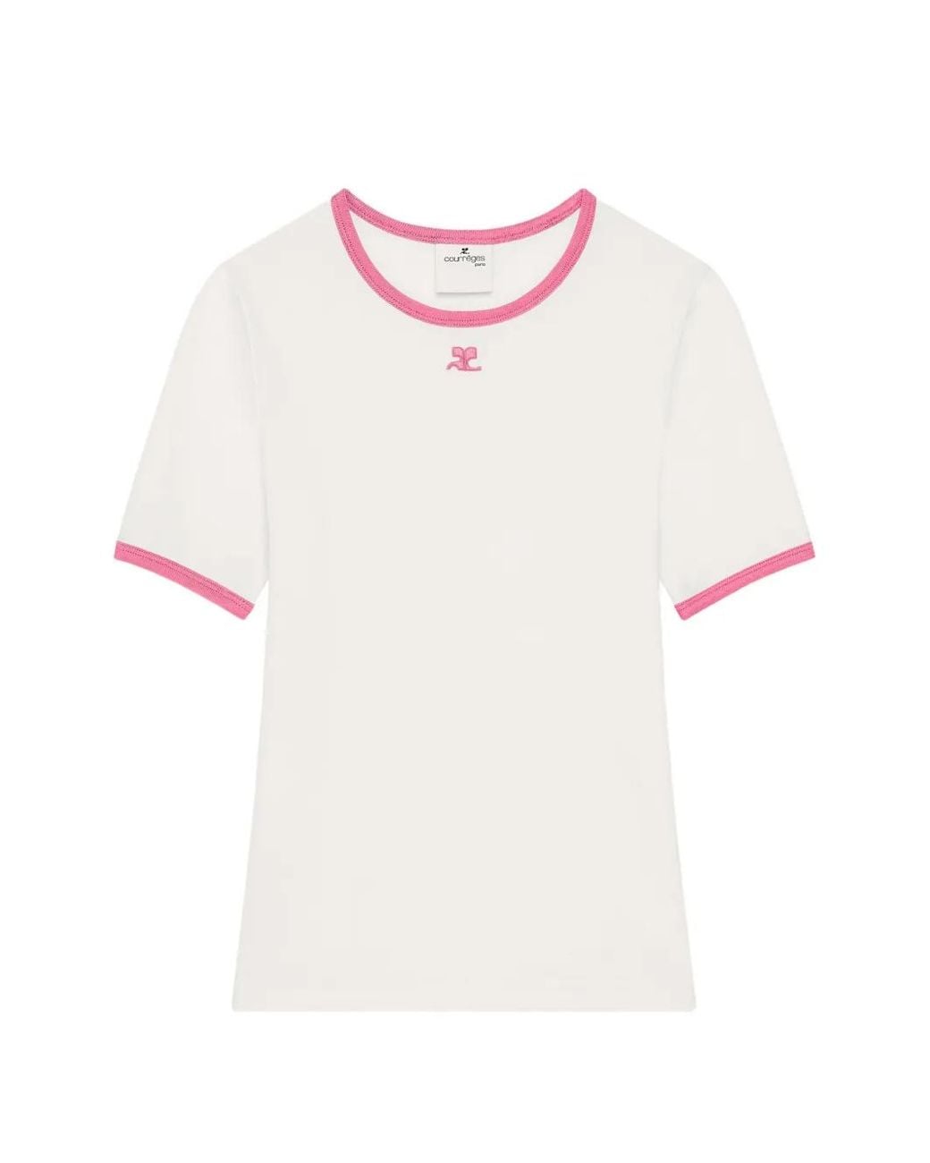 Courreges White Signature Contrast T-Shirt