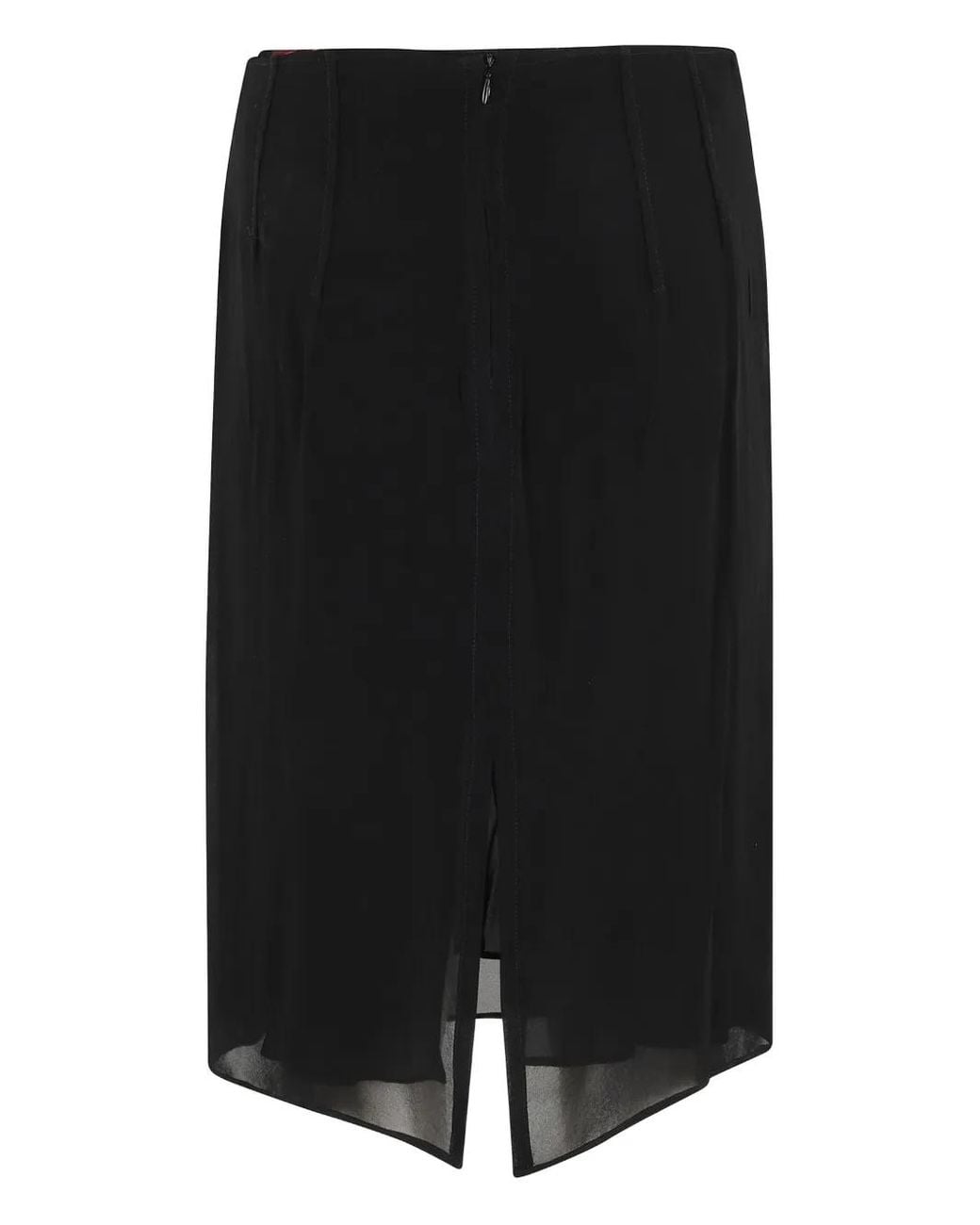 Marella Black Slit Skirt
