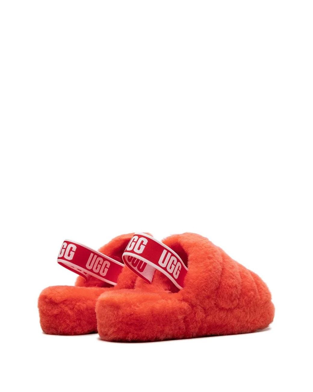 Ugg Red Fluff Yeah Currant" Slippers