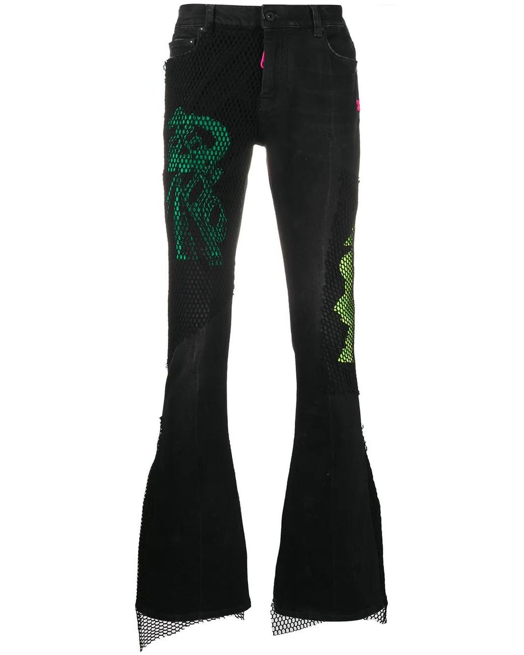 Off-White c/o Virgil Abloh Black Stacked Flared Jeans for men