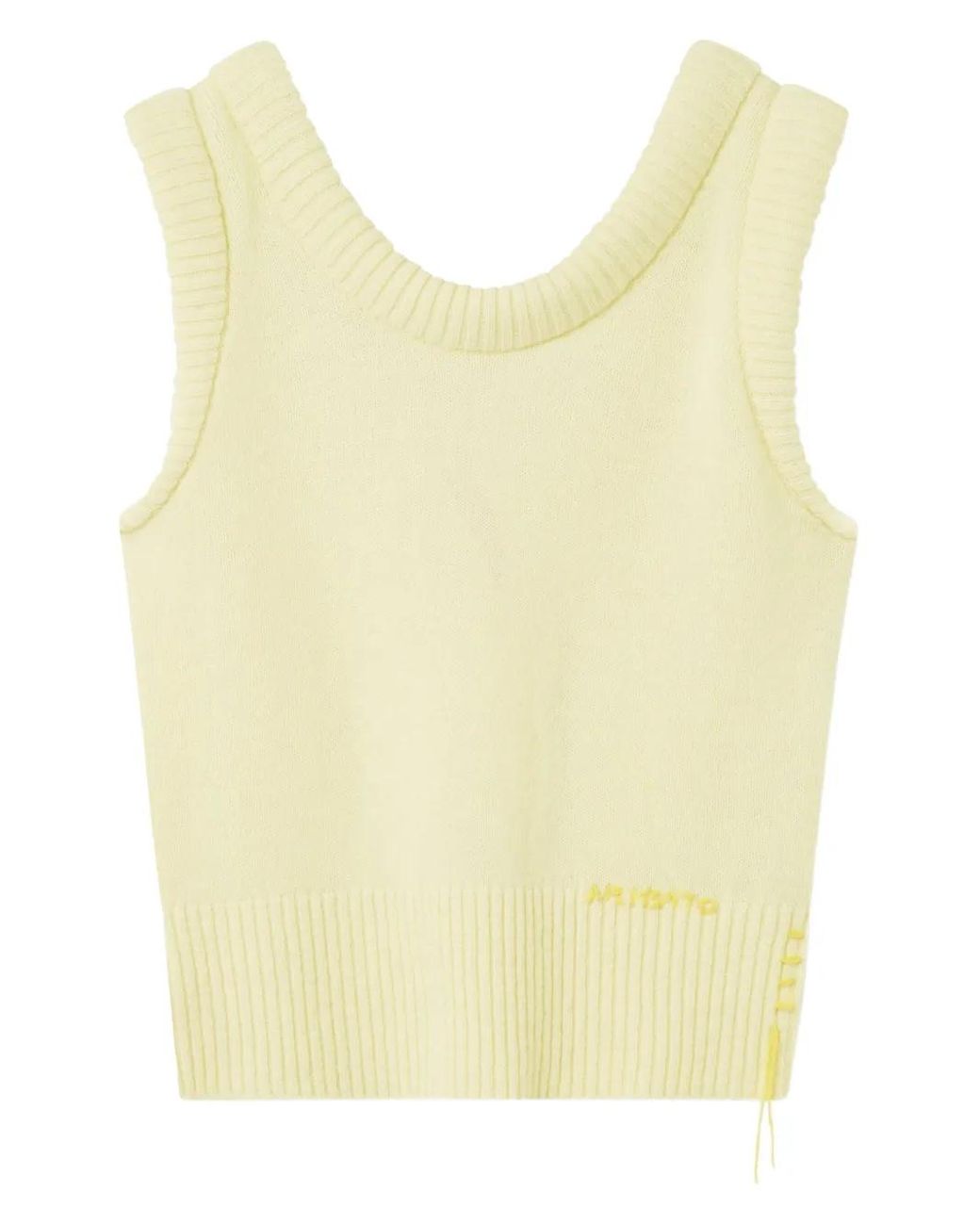Axel Arigato Yellow Marla Ribbed Sleeveless Vest